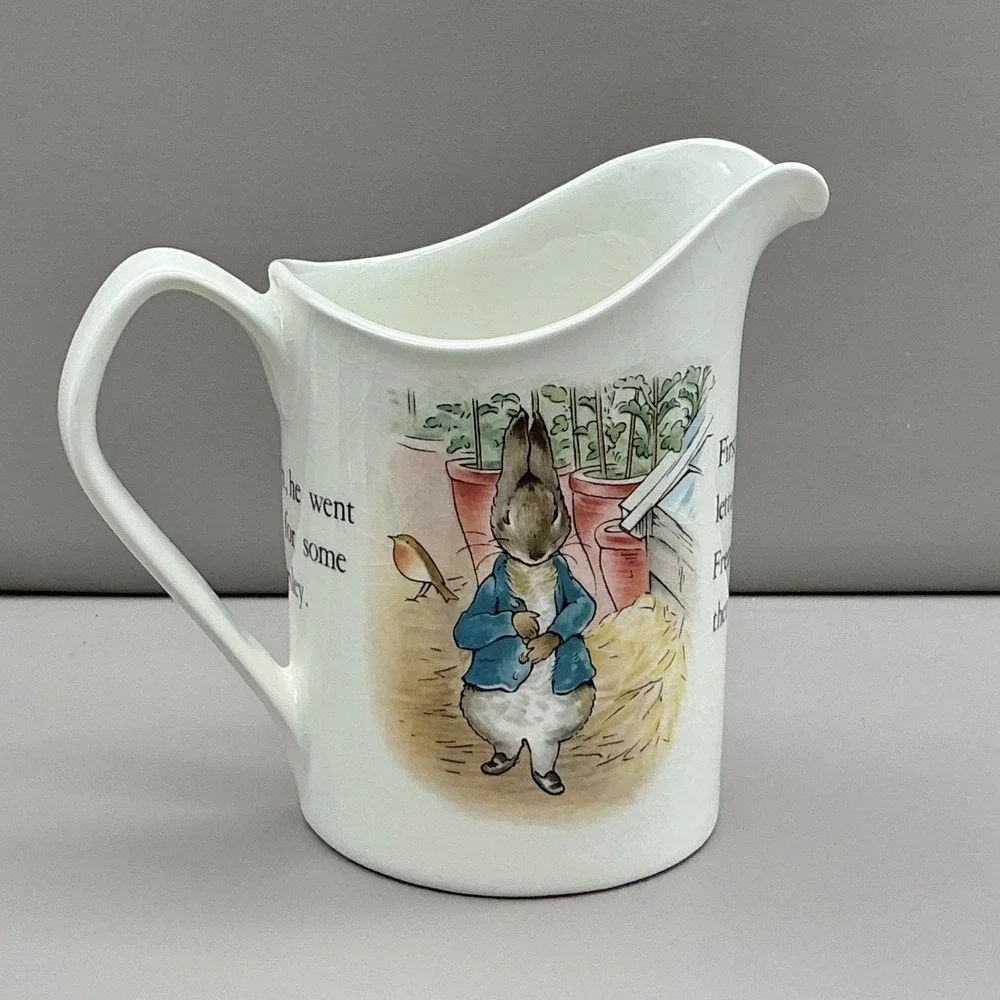 Wedgwood Peter Rabbit Beatrix Potter Cream Pitcher Etruria Barlaston England